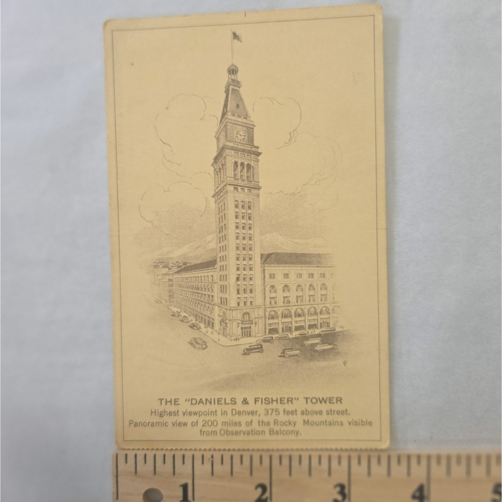 Vintage Daniel And Fisher Tower Dept Store Denver Advertising Postcard - Picture 3 of 4